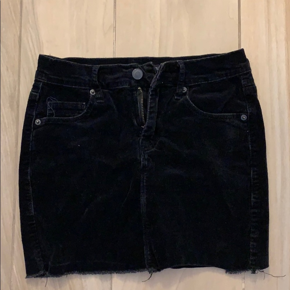 Black suede mini Skirt